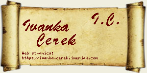 Ivanka Čerek vizit kartica